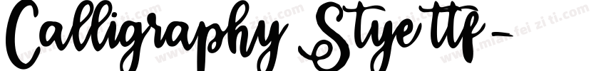 Calligraphy Stye ttf字体转换